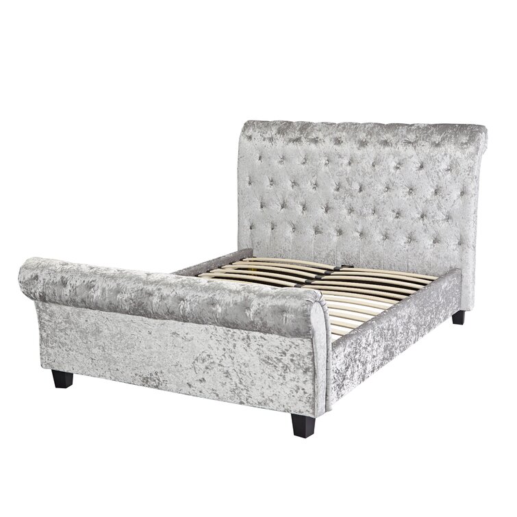 Wayfair grey online velvet bed